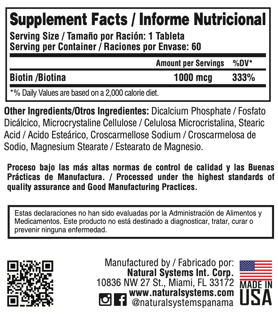 Biotina 1000 mcg