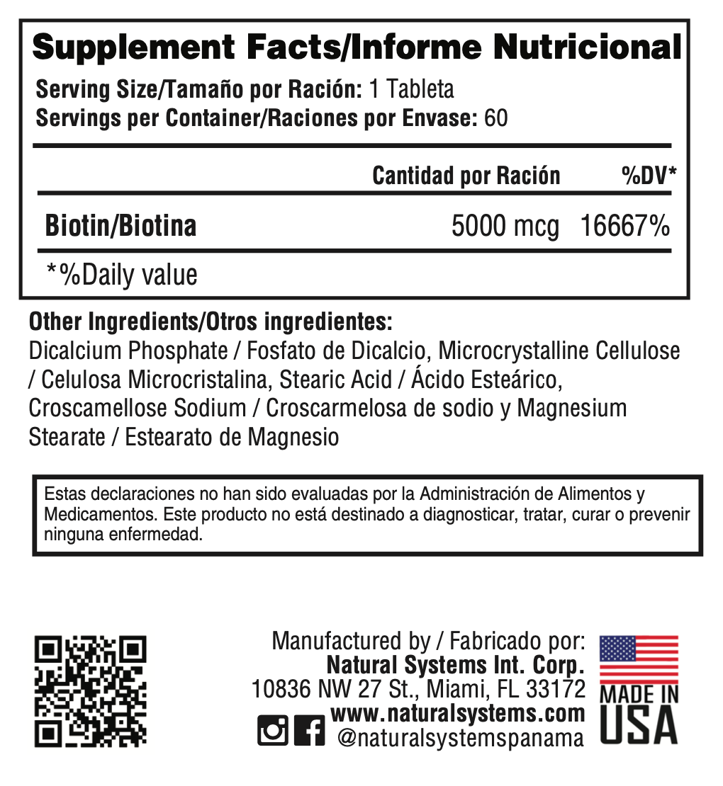 Biotina 5000 mcg