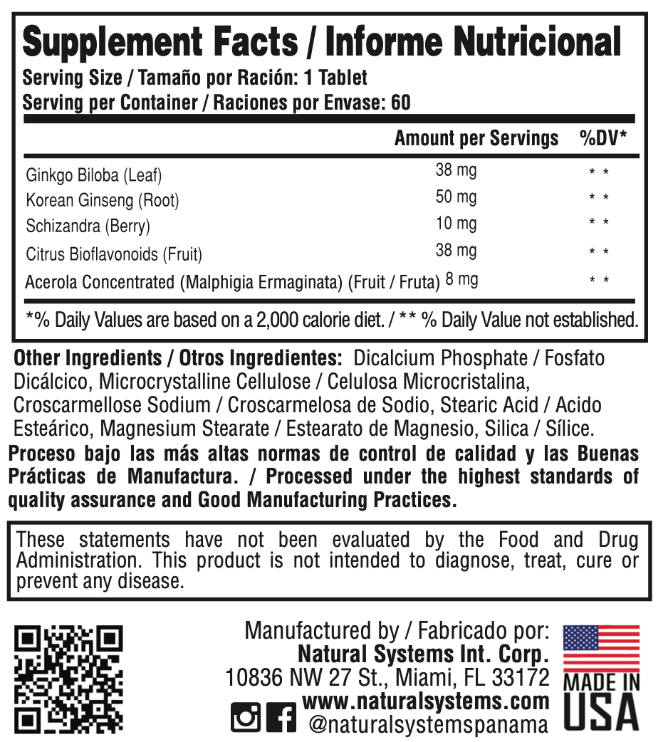 Ginseng + Ginkgo Biloba