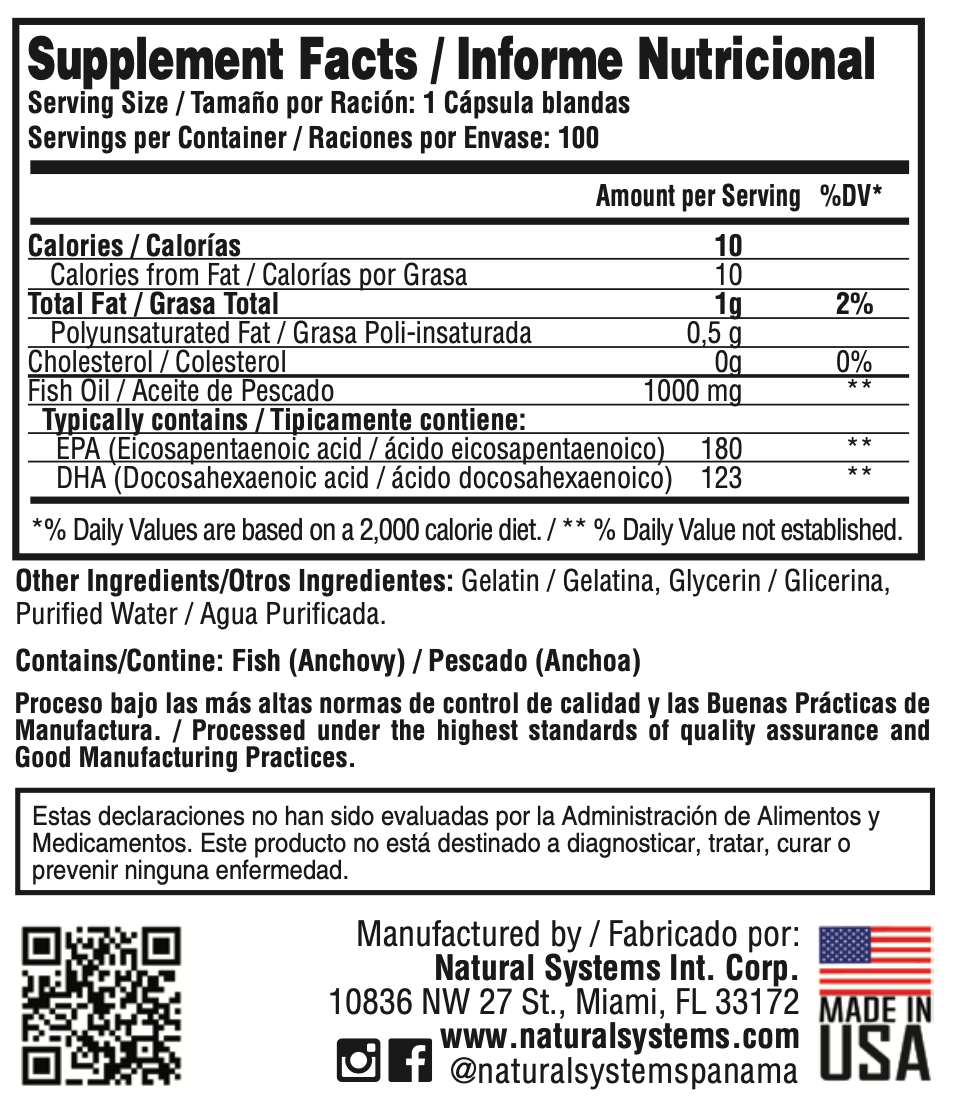 Omega 3 - 100 Softgels