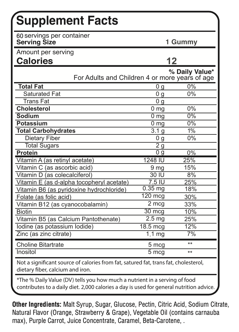 Gomitas Multivitamínicas para niños